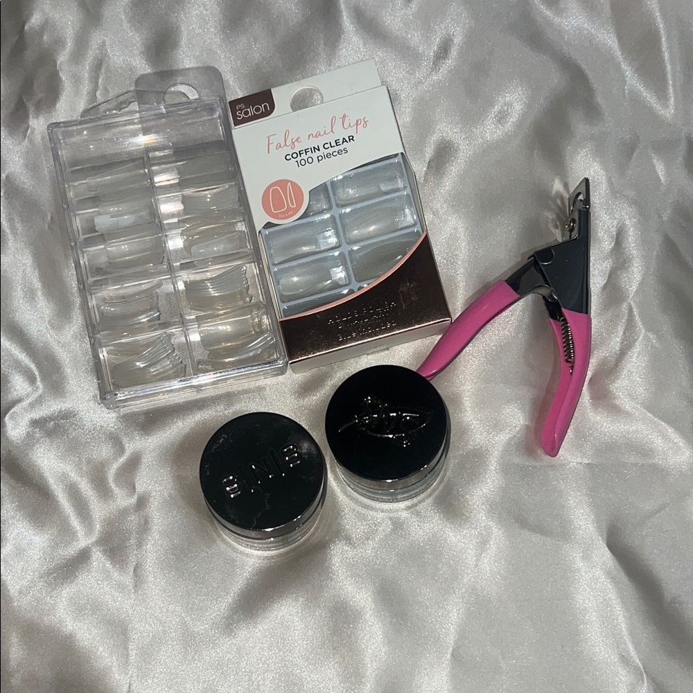 Tip Sets, Nail Clipper and 2 SNS dipping powders